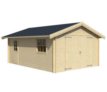 Lasita Maja Garage Yarik 540, ca. 473,7/H273,6/T583 cm, Natur - Fichtenholz