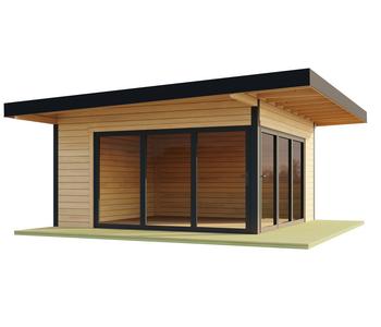 Lasita Maja Blockbohlenhaus Domeo 9, ca. B590/H258,4/T590 cm