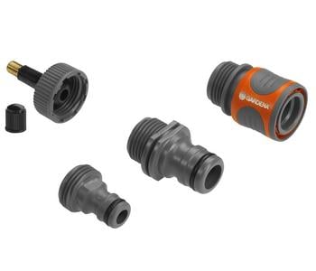 GARDENA Sprinklersystem Entwässerungsventil-Set, 5-teilig, Grau / Orange - Kunststoff