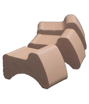 Spang Terrakotta-Füßchen, ca. B6,5/H3,8/T4 cm, 3 Stk., Hellbraun - Ton