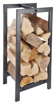 Esschert Design Holzlagerturm, Schwarz - Karbonstahl