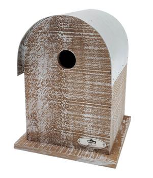 Dehner Natura Premium Nistkasten Malta, ca. B18,5/H24/T18,5 cm, Braun - Kiefernholz / Blech