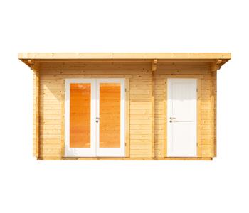 Wolff Finnhaus Gartenhaus Trondheim 44-D, 2-Raum, Braun - Holz / Glas