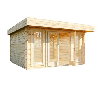 Wolff Finnhaus Gartenhaus Malmö 44-A, Natur - Holz / Glas