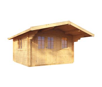 Wolff Finnhaus Gartenhaus Nordkap 70-B, Natur - Holz, Glas