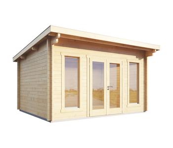 Wolff Finnhaus Gartenhaus Trondheim 70-D, Natur - Holz, Glas