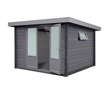 Wolff Finnhaus Gartenhaus WPC-Trend C, ca. B340/H222/279 cm