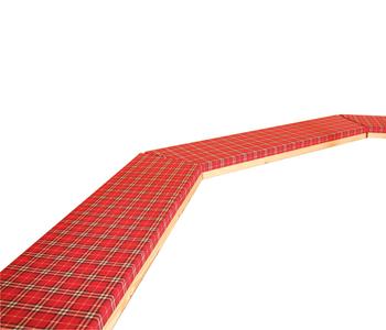 Wolff Finnhaus Sitzauflage Grillkota 9 Basic, Rot - Holz / Polyester Baumwolle Polyurethan