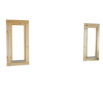 Wolff Finnhaus Einzelfenster für Saunafass Finja/Svenja, 2 Stk. - Glas / Leimholz