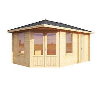Wolff Finnhaus Gartenhaus Anna 40-A/2, ca. B503/H284/T349 cm, Grau - Fichtenholz / Glas
