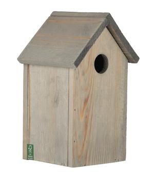 Esschert Design Nistkasten Kohlmeise Pinie, ca. B15/H25/T13,7 cm, Grau - Holz