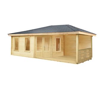 Wolff Finnhaus Gartenhaus Anna 40-A/1, ca. B755/H284/T351 cm, Natur - Holz