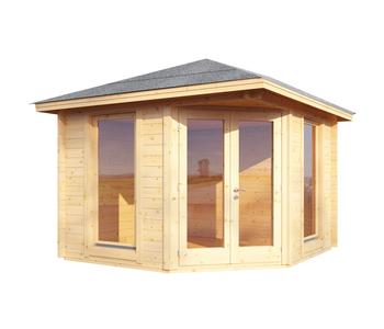 Wolff Finnhaus Gartenhaus Katrin 44-A, ca. B352/H289/T352 cm, Natur - Fichtenholz