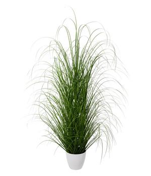 CREATIV green Kunstpflanze Grasbusch inkl. Übertopf