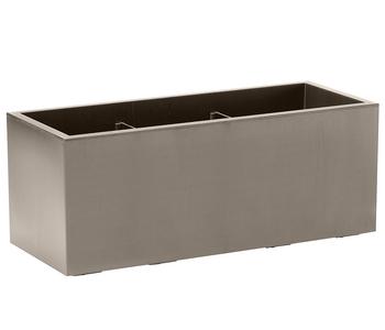 Dehner Kunststoff-Kasten Kebe, rechteckig, ca. B100/H40/T40 cm, Taupe - Polypropylen