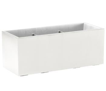 Dehner Kunststoff-Kasten Kebe, rechteckig, ca. B100/H40/T40 cm, Weiß - Polypropylen