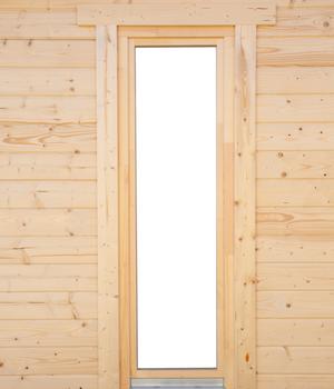 Wolff Finnhaus Einzelfenster, 44 mm, Öffnungsrichtung rechts, Natur - Leimholz / Glas Metall