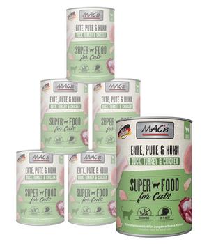 MAC's CAT Nassfutter für Katzen Fleischmenü, 6 x 400 g