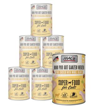 MAC's CAT Nassfutter für Katzen Fleischmenü, 6 x 400 g