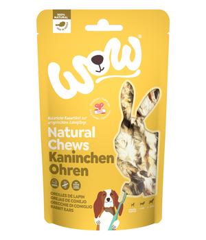 WOW® Hundesnack Natural Chews Kaninchenohren, 120 g