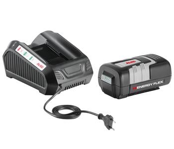 AL-KO Energy-Flex-Set Akku B 150 LI, inkl. Ladegerät, 2-teilig, Schwarz - Kunststoff, Metall