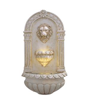 Ubbink Acqua Arte Polyresin-Wandbrunnen Assoro mit LED-Beleuchtung, ca. H80 cm, Creme - Polyresin