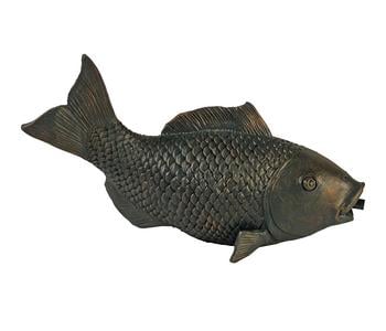 Ubbink Polyresin-Wasserspeier Fisch, ca. B35/H19/T14 cm, Anthrazit / Bronze - Polyresin
