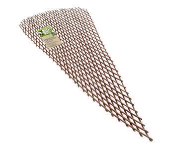 Smart Garden Holz-Spalier Dreieck, ca. B90/H180/T6 cm, Braun - Weide / Metall