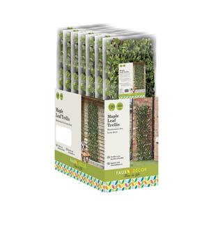 Smart Garden Holz-Spalier mit Kunststoffblättern, ca. B60/H180/T8 cm, Braun - Weide / Kunststoff