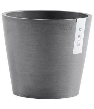 Ecopots Kunststoff-Topf Amsterdam mit Wassersystem, rund, Grau - Kunststoff