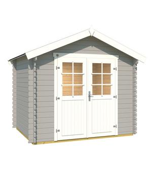 Weka Gartenhaus 209 Gr. 1,5, ca. B288/H254/T234 cm, Hellgrau - Fichtenholz