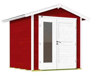 Weka Gartenhaus 224 A Gr. 1, ca. B260/H230/T233 cm, Rot - Fichtenholz