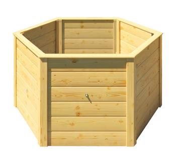 Weka Elementhochbeet 6-Ecke 669, ca. B143/H68,5/T143 cm