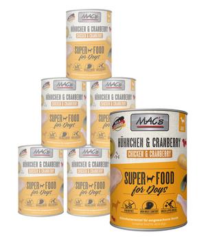 MAC's DOG Nassfutter für Hunde, 6 x 400 g