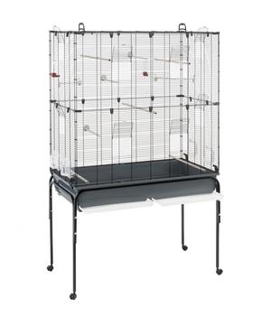 ferplast Vogelheim Planeta, schwarz, ca. B99,5/H170/T53 cm