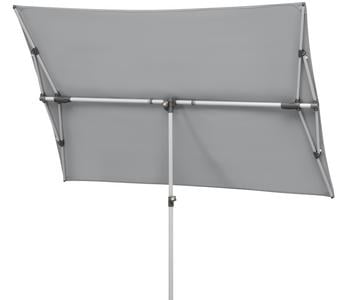 Schneider Sonnenschirm Novara, rechteckig, ca. B190/T140 cm, Hellgrau - Aluminium / Stahl Polyester