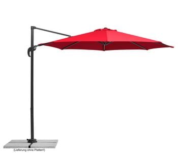 Schneider Ampelschirm Rhodos Junior, rund, ca. Ø300 cm, Rot - Aluminium, Polyester