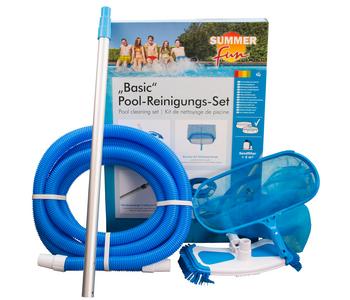 Summer Fun Poolreinigungs-Set Basic, Blau / Weiß - Kunststoff Metall