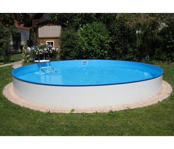 Summer Fun Stahlwand-Einbaupool-Set Exklusiv, halbhoch, ca. Ø420/H150 cm