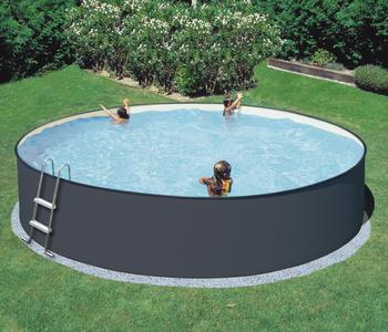 Summer Fun Stahlwandpool-Set Einsteiger, rund, anthrazit