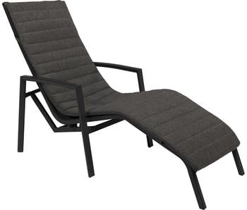 Tierra Outdoor Relaxliege Wave, ca. B53/H95/T165 cm, Dunkelgrau - Textilien / Polyester Aluminium