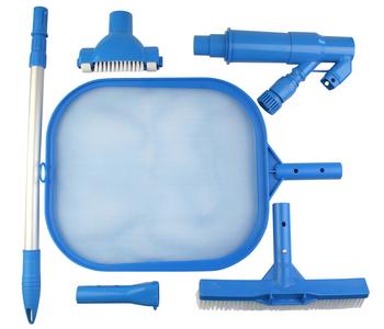 Summer Fun Bodensauger-Set Standard, 6-teilig, Blau / Weiß Silber - Kunststoff