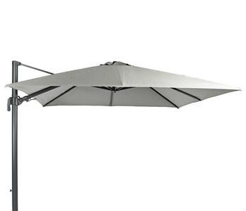Tierra Outdoor Ampelschirm Duraflex, quadratisch, ca. B300/T300 cm, Hellgrau / Dunkelgrau - Aluminium Textilien