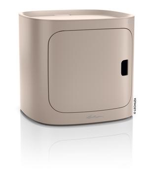 LECHUZA Kunststoff-Stapelmodul PILA Color Storage, quadratisch, ca. B35/H33/T35 cm, Beige - Kunststoff