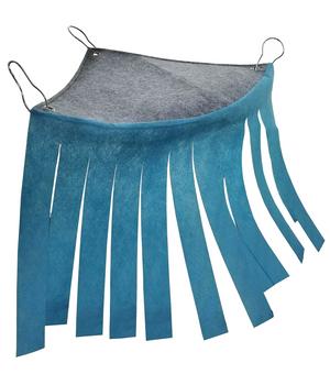 Dehner Lieblinge Stoffhöhle Pablo, türkis/grau, ca. B45/H32/T31,5 cm, Türkis / Grau - Polyester