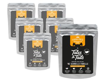 Tales & Tails Paté-Nassfutter für Hunde Ne schnelle Forelle, 12 x 100 g/6 x 300 g