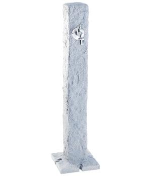 Garantia Kunststoff-Wasserzapfsäule Granit, ca. H100 cm, Hellgrau - Polyethylen