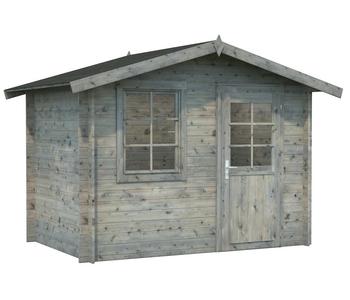 Palmako Gartenhaus Klara, ca. B336/H235/T234 cm, Grau - Fichtenholz / Glas