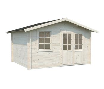 Palmako Gartenhaus Klara, ca. B424/H245/T354 cm, Beige - Holz / Glas