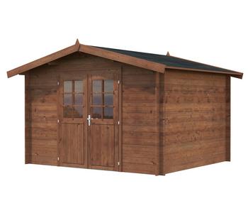 Palmako Gartenhaus Valentine, Braun - Holz / Glas